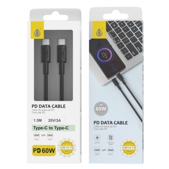 Cable OnePlus USB-C to USB-C 3A 1.5m black 