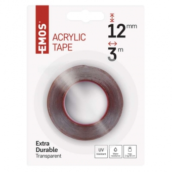 Double sided tape acrylic 12mmx3m 