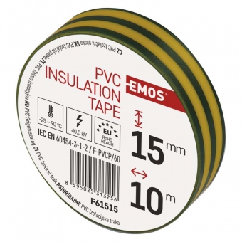 PVC insulation tape EMOS 15/10 (green/yellow) 