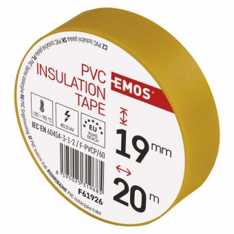 PVC. insulation tape EMOS 19/20 (yellow) 