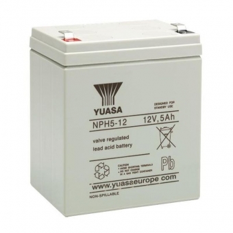 Accumulator Yuasa 12 V 5Ah valve regulated 