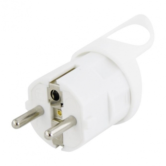 Plug with safety (white) 