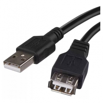 USB cable  USB 2.0 A/M-A/F 2 m black 