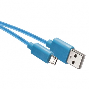 Laidas USB 2.0 A/M - micro B/M 1m (mėlynas) 