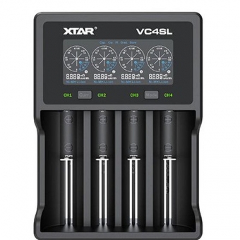 Akumuliatorių  įkroviklis XTAR VC4SL Li-Ion/NiMh 18650/32650 USB-C 